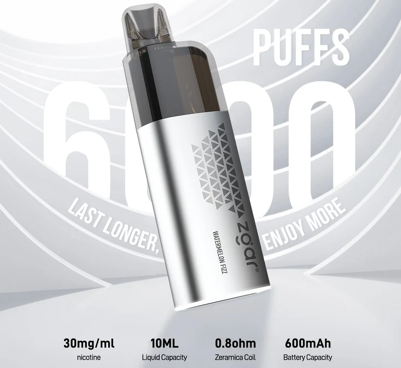 Genuine Zgar Retro with 6000 puffs per use, visual smoke chamber/LED display/adjustable firepower and smoke resistance - Image 4