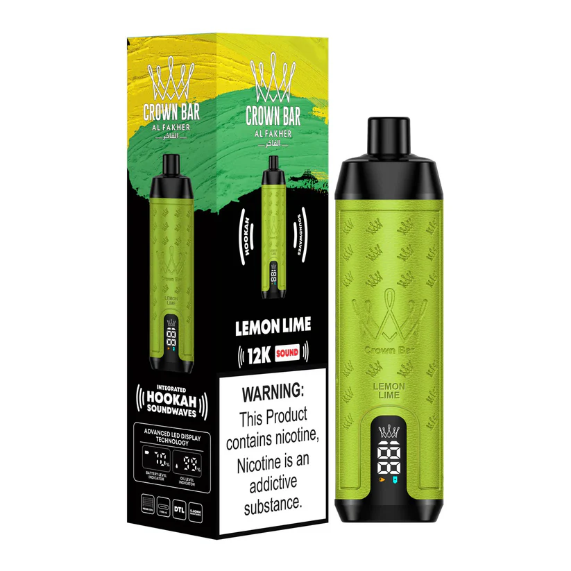 Authentic Alfaher Crown Bar 12000 Puffs Low-Dyne Hookah Sonic E-cigarette with Liquid Level and Battery Display - Large Smoke Volume - Multiple Flavors Available - Image 9