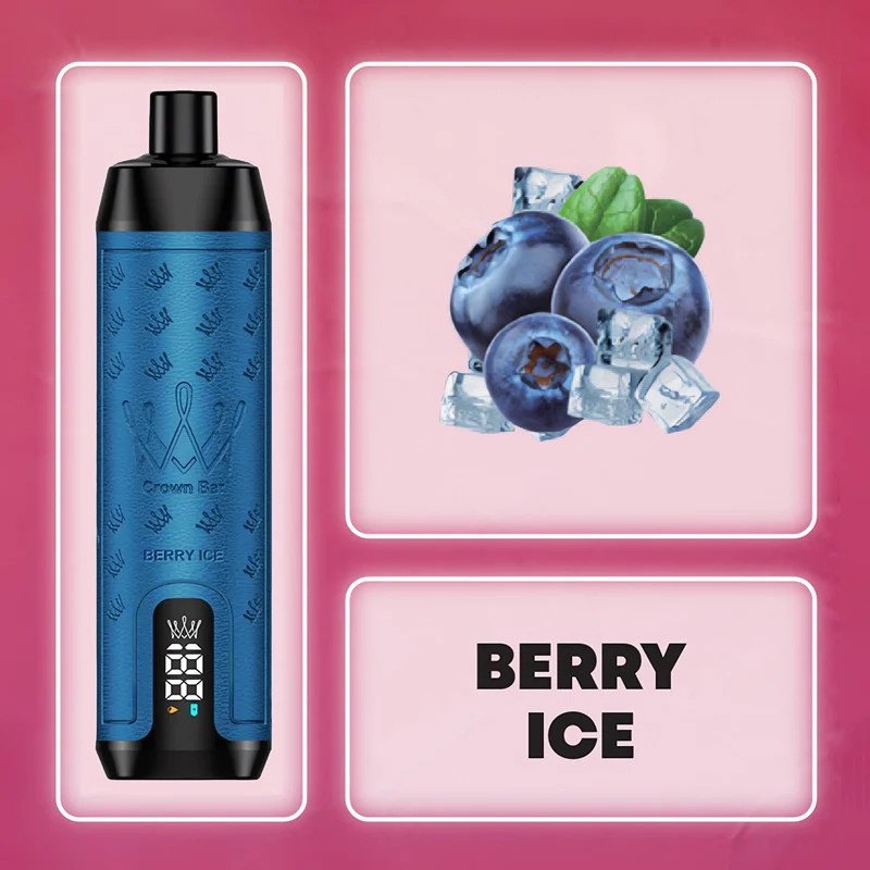 Authentic Alfaher Crown Bar 12000 Puffs Low-Dyne Hookah Sonic E-cigarette with Liquid Level and Battery Display - Large Smoke Volume - Multiple Flavors Available