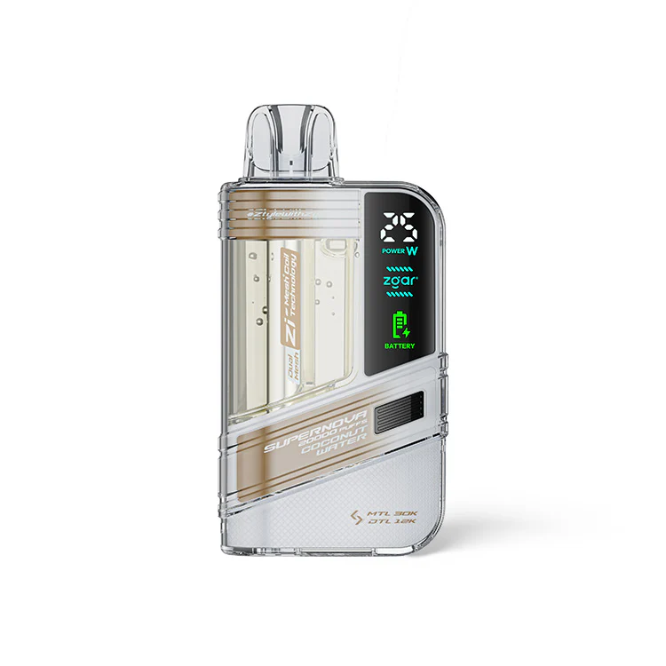 Genuine Zgar Supernova with 20,000 puffs per use, visual smoke chamber/LED display/adjustable firepower and smoke resistance